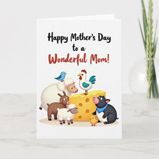 Farm Friends Mothers Day Card カード (正面)