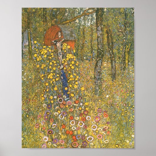 Farm Garden With Crucifix By Gustav Klimt ポスター (正面)