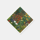 Farm Garden with Sunflowers, art by Gustavクリムト スタンダードカクテルナプキン (角)