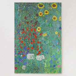 Farm Garden with Sunflowers by Gustav Klimt ジグソーパズル