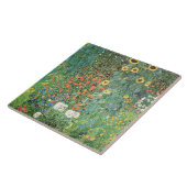 Farm garden with sunflowers by Gustav Klimt タイル (側面)