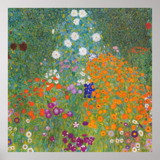 Farm Garden with Sunflowers — Gustavクリムト ポスター