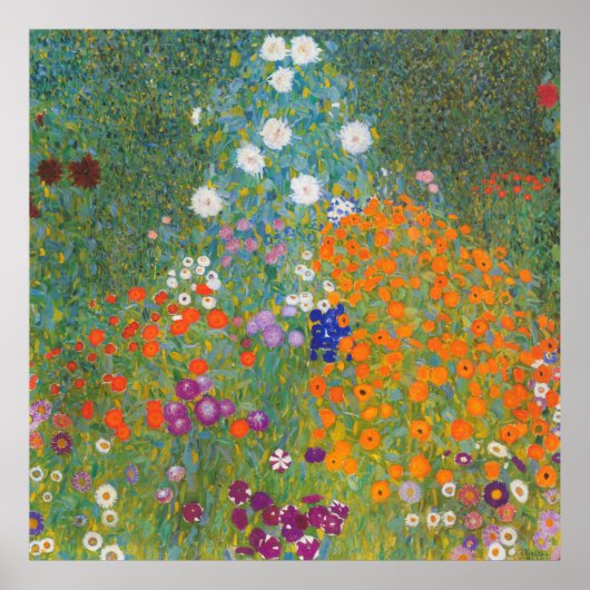 Farm Garden with Sunflowers — Gustavクリムト ポスター (正面)