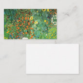 Farm Garden With Sunflowers Gustav Klimt 名刺 (正面/裏面)