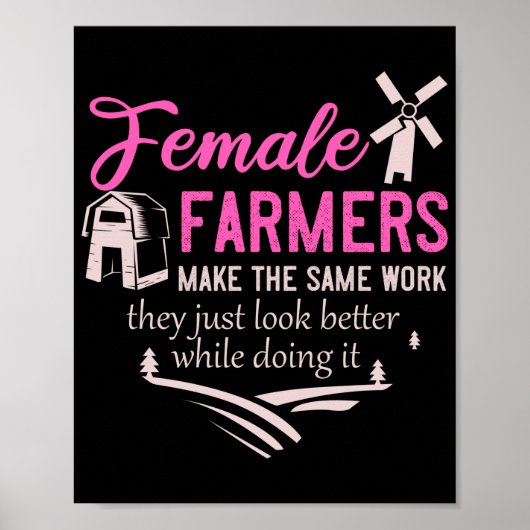 Farm Girl Animals Female Farmer Rancher Daughter ポスター (正面)