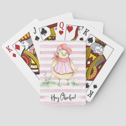 Farm Girl Artistry Hey Chickie Playing Cards トランプ (裏面)