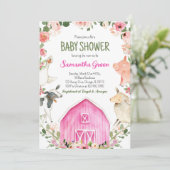 Farm Girl Baby Shower 招待状 (スタンド正面)