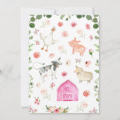 Farm Girl Baby Shower 招待状 (裏面)