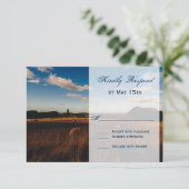 Farm Hay素朴 Bales Weding RSVP Cards (スタンド正面)