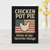 Farm Humor Chicken Chicken Pot Pie Graphic カード (黄色い花)