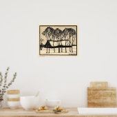 Farm in the snow - Julie de Graag  Poster ポスター (キッチン)