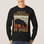 Farm Kids Piglet Easily Distracted By Pigs Tシャツ (正面)