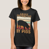 Farm Kids Piglet Easily Distracted By Pigs Tシャツ (正面)