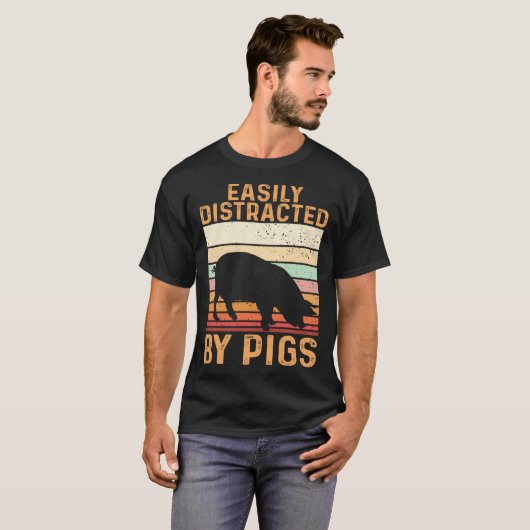 Farm Kids Piglet Easily Distracted By Pigs Tシャツ (正面フル)