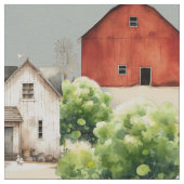 Farm Land Large Image Pattern ファブリック (クローズアップ)