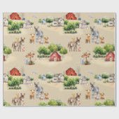 Farm Land Seamless Pattern Craft and ラッピングペーパー (フラット)