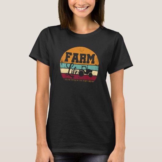 Farm Life Graphic Agriculture Agriculteur Farmer T Tシャツ (正面)