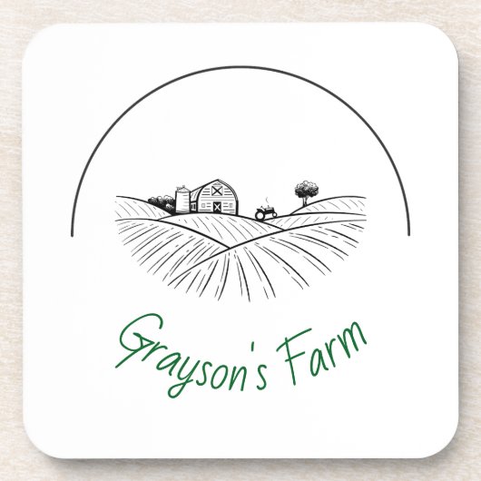 Farm Life Hard plastic coaster コースター (正面)