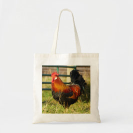 Farm Life Roosters Tote Bag トートバッグ