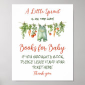Farm Little Sprout Clothesline Baby Shower Books ポスター (正面)