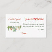 Farm Little Sprout Clothesline Baby Shower Diaper エンクロージャーカード (正面)