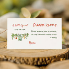Farm Little Sprout Clothesline Baby Shower Diaper エンクロージャーカード