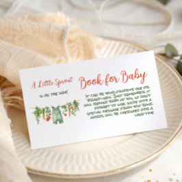 Farm Little Sprout Clothesline Book Baby Shower エンクロージャーカード