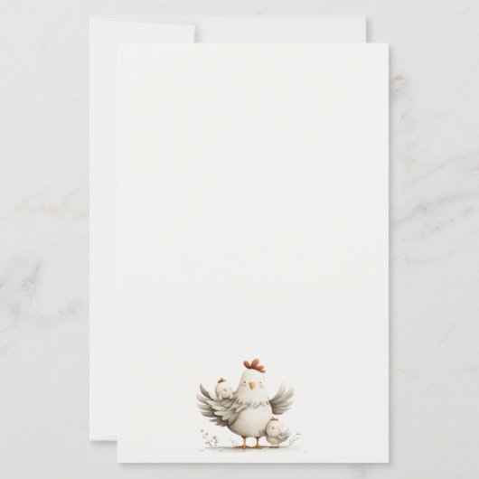 Farm Mum Baby Chick Advice For Mum Baby Shower (裏面)