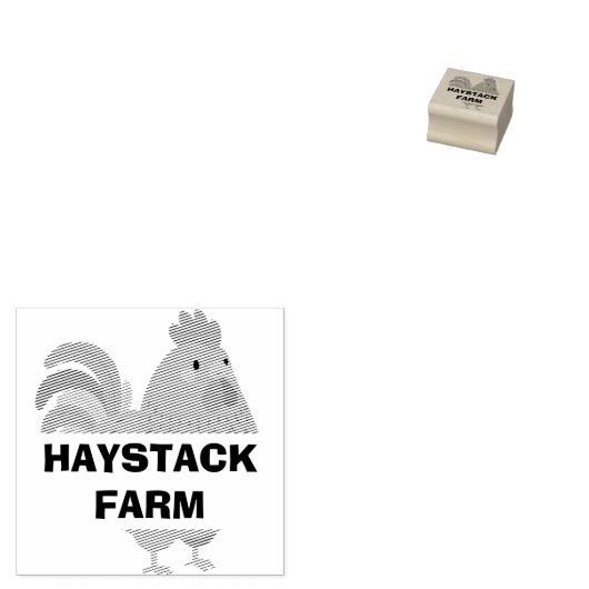 Farm Name Personalized egg ラバースタンプ (押印)