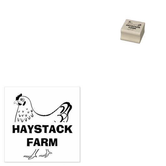Farm Name Personalized egg ラバースタンプ (押印)