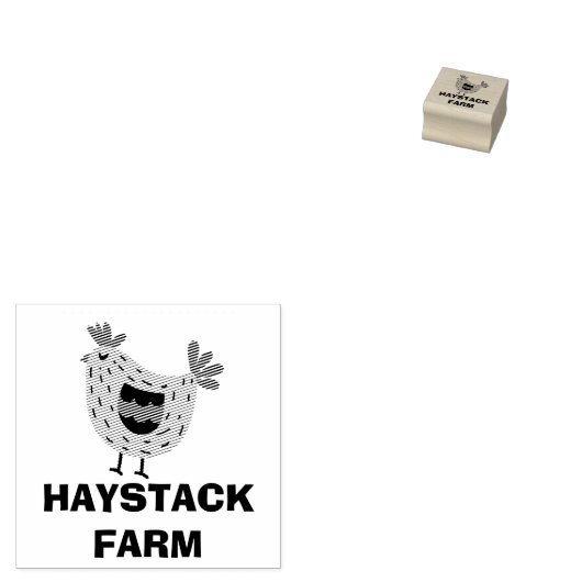 Farm Name Personalized egg ラバースタンプ (押印)