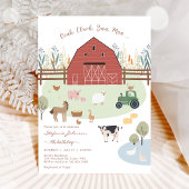 Farm Party Animals Kids Birthday Invitation 招待状