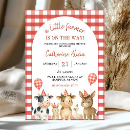 Farm Party Baby Shower Invitation 招待状