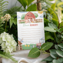 Farm Party Birthday Time Capsule Card