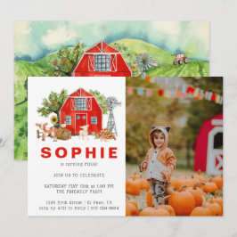 Farm Theme | Barn Birthday Party 招待状