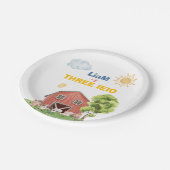 Farm Three I-E-I-O 3rd Birthday  ペーパープレート (アングル)