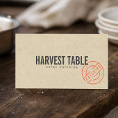 Farm to Table Catering Kraft Rustic 名刺
