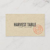 Farm to Table Catering Kraft Rustic 名刺 (正面)