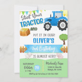 Farm tractor boy ANY AGE birthday invitation. 招待状 (正面)
