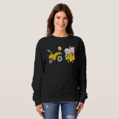 Farm Tractor Cow Sheep Chick Christmas Xmas Family スウェットシャツ (正面フル)