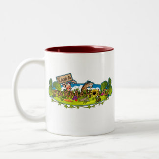 Farmaholicのロゴのツートーンマグ(味方される2) ツートーンマグカップ