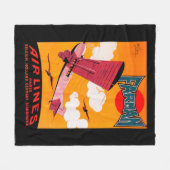 Farmanの兄弟航空会社F-170の単葉機ポスター フリースブランケット (正面(横))