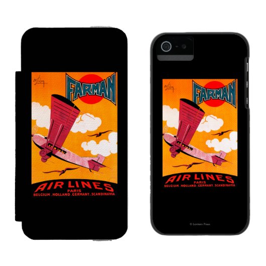 Farmanの兄弟航空会社F-170の単葉機ポスター Incipio iPhoneウォレットケース (並び)