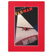 Farman航空会社のFarman 300の単葉機の広告宣伝Poste クリップボード (裏面)