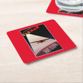 Farman航空会社のFarman 300の単葉機の広告宣伝Poste スクエアペーパーコースター (アングル)