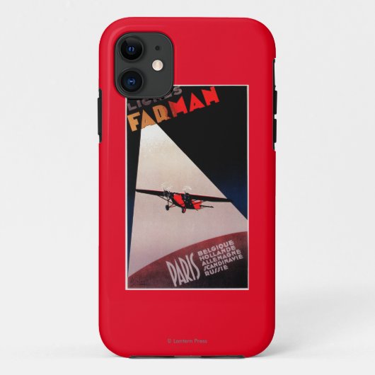 Farman航空会社のFarman 300の単葉機の広告宣伝Poste Case-Mate iPhoneケース (裏面)