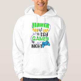 Farmer by Day Gamer by Night パーカ