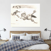 Farmer Chasing Turkey - William Walker キャンバスプリント (インサイチュ (寝室))
