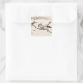 Farmer Chasing Turkey - William Walker スクエアシール (バッグ)