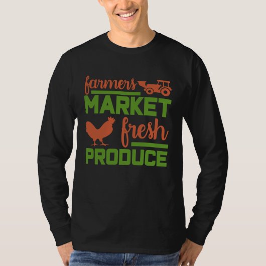 Farmer Chicken Farming Tractor Farm Tシャツ (正面)